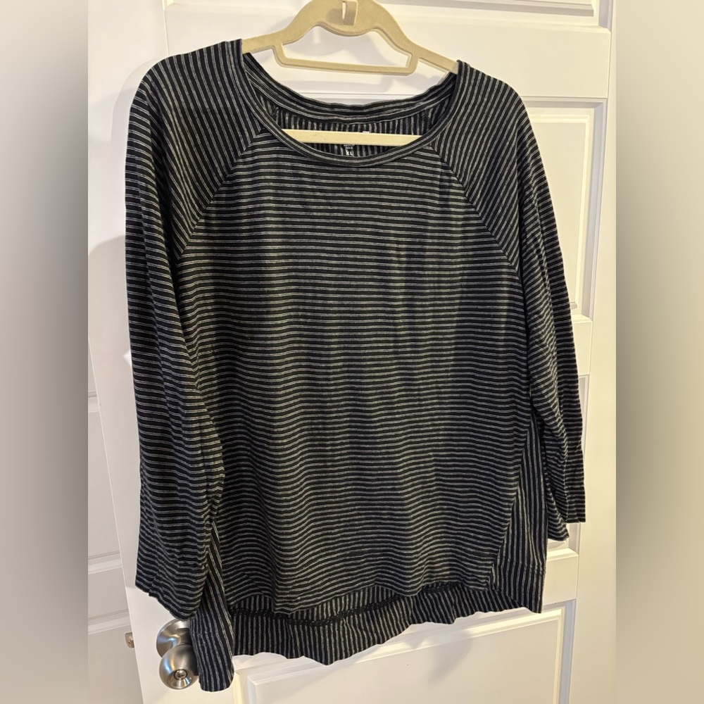 Loft striped crewneck long-sleeved T-shirt